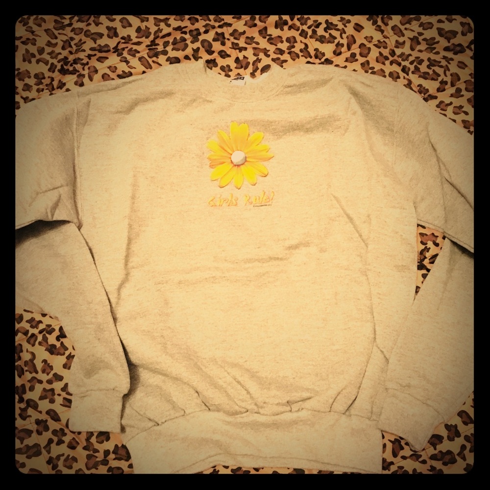 NWOT Softball girls rule ash grey sweatshirt